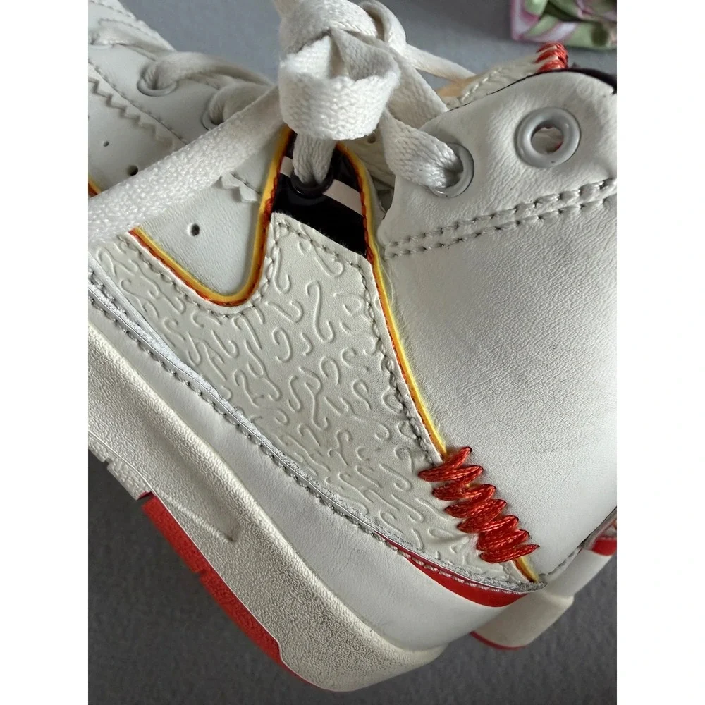 Nike Air Jordan 2 Retro Maison Chateau Rouge Kids Shoes Sail Orange 11C